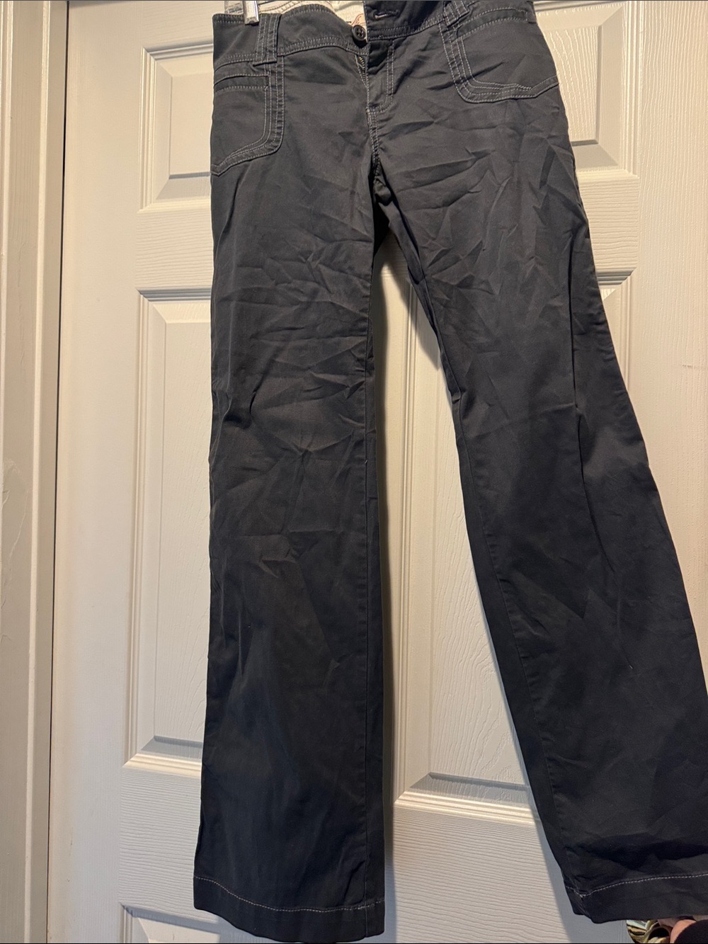 Old Navy Black and Cream Straight Pants
